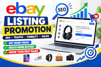 promote ebay listings with SEO, traffic and sales marketing