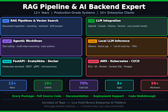 build rag pipelines and ai powered backend systems