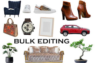 do bulk photo editing, amazon product editing and background removal within 2hr
