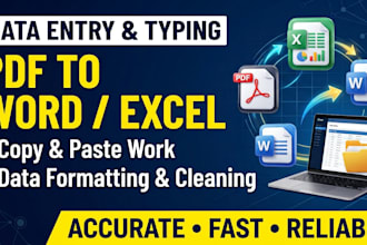 be your reliable data entry and typing specialist