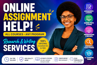 help complete online course, assigned tasks, sophia learning, capella, studycom