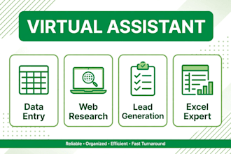 do b2b lead generation, web research and data entry