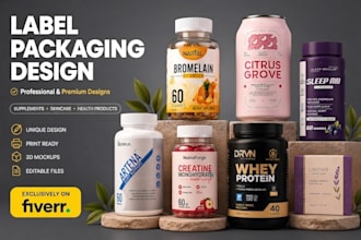 do professional custom product label and packaging label design