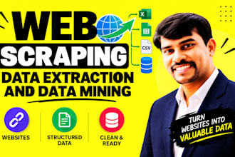do web scraping, data extraction and data mining