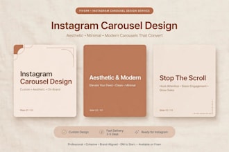 design aesthetic instagram carousel posts and templates