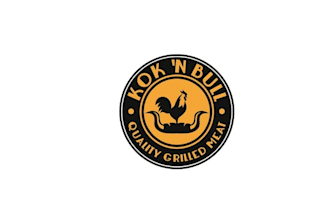design industrial grilled meat restaurant logo