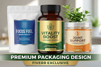 professional supplement labels and packaging for your brand