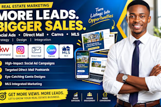 kw command social ad campaigns direct mail postcards canva mls integrated design