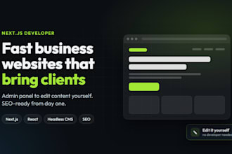 build a fast nextjs business website with cms and SEO