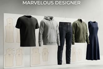 3d clothing and garment designs in marvelous designer