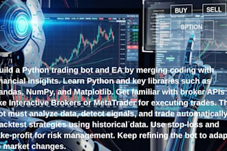 develop a python automated trading bot with exchange api integration