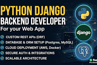 develop a secure python django backend for your web app