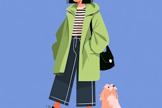 design a professional flat character illustration