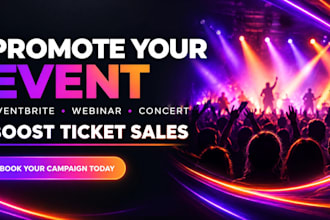 promote your event, eventbrite, webinar, concert and boost ticket sales