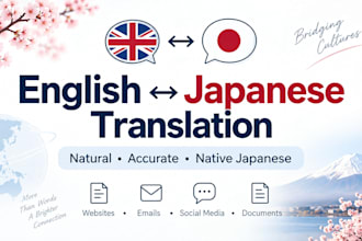 transrate english to japanese or japanese to english naturally