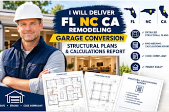 deliver fl remodeling plan garage conversion structural plans calculation report