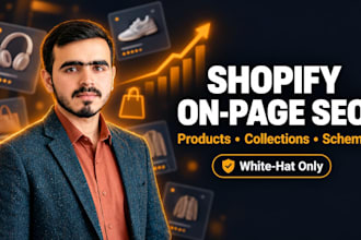 do shopify on page SEO, meta tags, schema and technical fixes