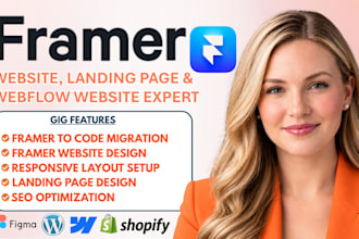design framer landing page, figma to framer website webflow website
