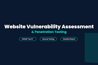 perform a website vulnerability assessment and penetration test