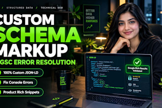 code custom json ld schema markup and fix search console errors