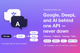 add google, deepl and ai translation to your app with glossary support