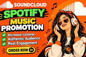 increase USA ,UK listeners,spotify real fans, soundcloud followers marketing