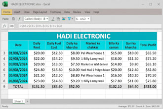 messy excel data of the clients to fix googlesheet inventory