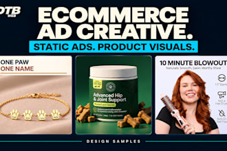 design high converting static ads and meta ad creatives for ecommerce