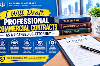 draft professional commercial contracts as a licensed US attorney