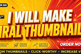 design 3 eye catchy youtube thumbnail in 24 hours