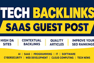 build powerful tech backlink with saas guest post