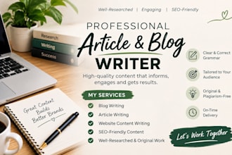 blog posts articles and website content