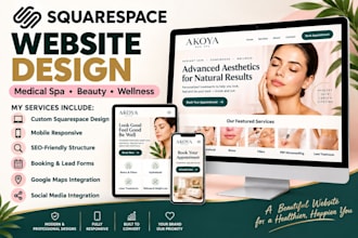 design squarespace website for medical spa, beauty, wellness, service business