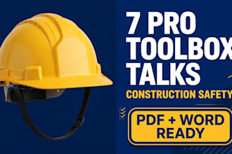 write 7 construction safety toolbox talk for your site