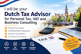 be dutch tax advisor for personal tax, vat and business consulting for company