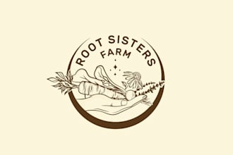 design monogram thrilling agriculture farm logo