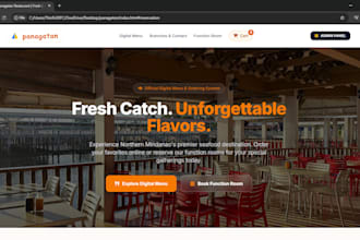 build a modern website with digital menu and ordering system