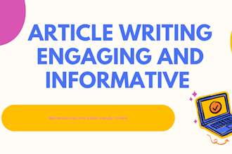 write engaging and informative articles