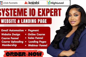 systeme io website, systeme io landing page, sales funnel, course and membership