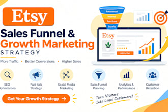 etsy sales funnel strategy growth paid organic marketing analytics consultant