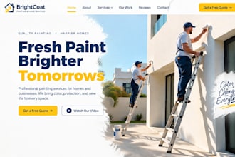 build wix painting contractor website, home service company website