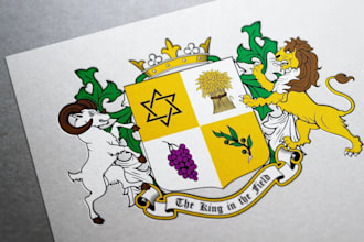 design coat of arms, heraldic family crest logo