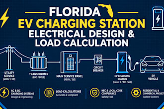 florida ev charging station electrical design load calculation nec