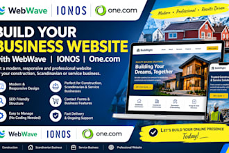 build webwave ionos onecom construction scandinavian service business website