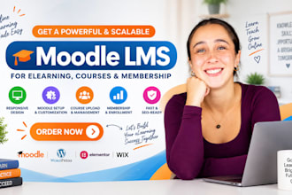 setup moodle lms, moodle customization, learndash elearning website courses