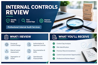 conduct internal audit and review business controls