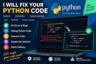 python bug fixing and debugging
