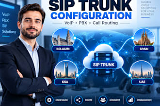 configure sip trunk for belgium, spain, ksa and uae