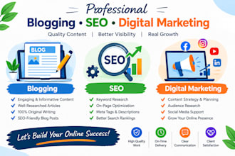 blogging, SEO and digital marketing