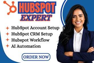 setup hubspot CRM, hubspot workflow automation and hubspot ai automation